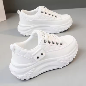 รองเท้ากีฬาลำลองสำหรับผู้หญิงปี 2026 รองเท้าผ้าใบพื้นหนาเพิ่มความสูง สไตล์ Dad Sneakers ระบายอากาศได้ดี แรงบันดาลใจจากฤดูใบไม้ผลิและฤดูใบไม้ร่วง - Product Image 4
