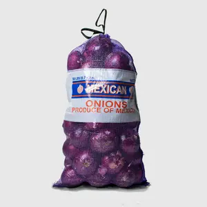 PP Leno Mesh Bag Plastic Orange Onion Potato Cabbage Vegetable Net Sacks For Kindling Wood