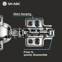SH-ABC Bisagra de cierre suave ajustable de acero laminado en frío para herrajes de instalación de puertas de armarios de cocina y roperos