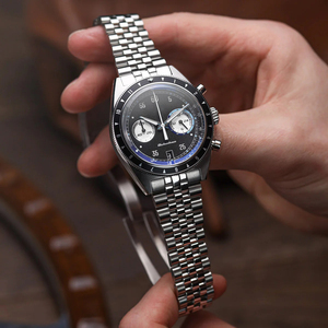 Conception de montres personnalisées 40MM, montre chronographe pour hommes, montre pour hommes étanche 10 ATM, alimenté par <span class=keywords><strong>VK64</strong></span> - Product Image 4