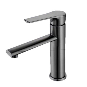 Grifo de lavabo de acero inoxidable con una sola manija, válvula de cerámica, montaje en encimera, grifo de agua fría y caliente. - Product Image 2