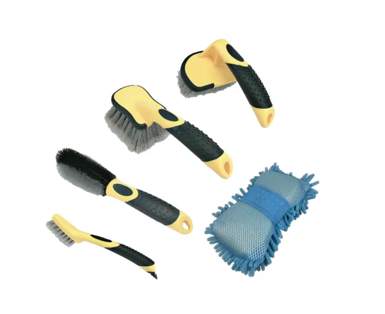 EcoClean Auto Car Care Brush and microfiber sponge set   Car Washing Brush and sponge mitt  car detailing brush and spponge set