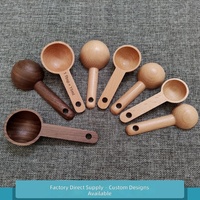 Cuillère doseuse en bois pour café moulu, miel, sucre, épices et poudres