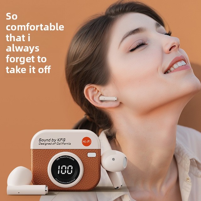 Q86 for 5.4 Headphones Fashion Design Wireless Noise-Cancelling High-end Half-in-ear Sports Earbuds Voice Control 20 Hours