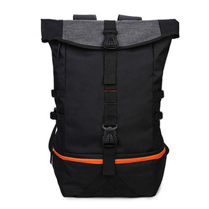Custom Trending Fashion Logo Travel Rolltop <b>Backpack</b> <b>Waterproof</b> Gym Sport Basketball Black <b>Backpack</b> for Men Wome - Product Image 3