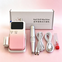Machine à ongles électrique professionnelle rechargeable haute puissance avec moteur sans balais 35000 tr/min pour le nail art