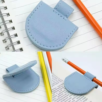 Marcador Magnético con Clip para Bolígrafo, Porta Lápices de Cuero con Lazo Elástico para Diario, Cuaderno, Carpeta de Papel, Escritura, Suministros de Oficina