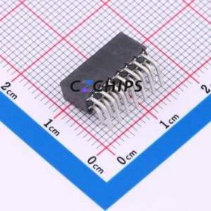 SQT-107-01-L-D-RA Pin Socket Bent Lead Through Hole,P=2mm Connector 2mm 2mm Right Angle Insert Double Row - Product Image 2
