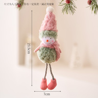 Décoration de Noël Père Noël Bonhomme de neige Pendentif pour sapin de Noël Arrangement de décoration de Noël