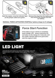 2024 para UltraSafe 12V 24V 1000A Arrancador <span class=keywords><strong>de</strong></span> batería portátil para vehículos Camión Coche y motocicleta Nuevo producto Green Keeper - Product Image 6