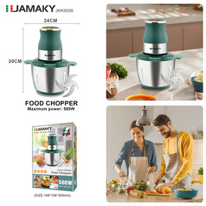 Hachoir Électrique JAMAKY 3L en Acier Inoxydable 500W pour Viande et Légumes - Product Image 2
