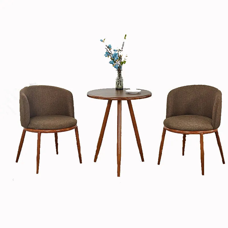 최신 디자인 창조적 인 나무 테이블과 의자 파티오 방수 발코니 나무 식탁을위한 캐주얼 작은 끝 테이블
