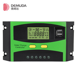 Contrôleur de charge solaire Demuda 12V 24V 48V PWM 20A 30A avec écran et ports USB pour système de panneaux solaires - Product Image 3