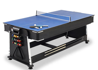 Table de billard multifonctionnelle 4 en 1 Snooker et Billard Mesa De Billar Fashionable 4 En 1 avec pieds en bois massif