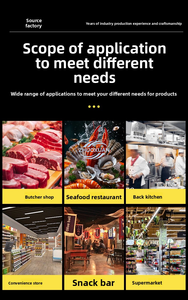 ตู้แช่แข็งสแตนเลสฝาทึบกระจกนิรภัยสำหรับร้านขายเนื้อ - Product Image 6