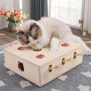 Jouets animaux Meubles Jouets en bois pour animaux de compagnie <span class=keywords><strong>Maison</strong></span> de <span class=keywords><strong>souris</strong></span> interactive Jeux pour chats Jouets à gratter - Product Image 5