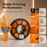 Filamento PETG Transparente Naranja Básico de 1.75mm para Impresora 3D, Material de Impresión PETG Estándar para Impresoras 3D FDM, Venta al Por Mayor