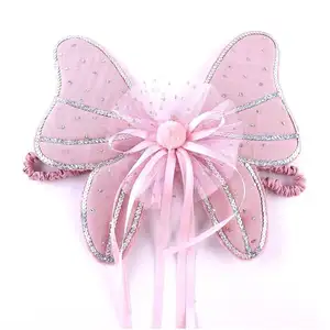 Angel Wings Cosplay Women For Kids Lights Fairy Big Super Girl Dance Wholesale Butterfly Wings Natural Crystal Rose Quartz Wings