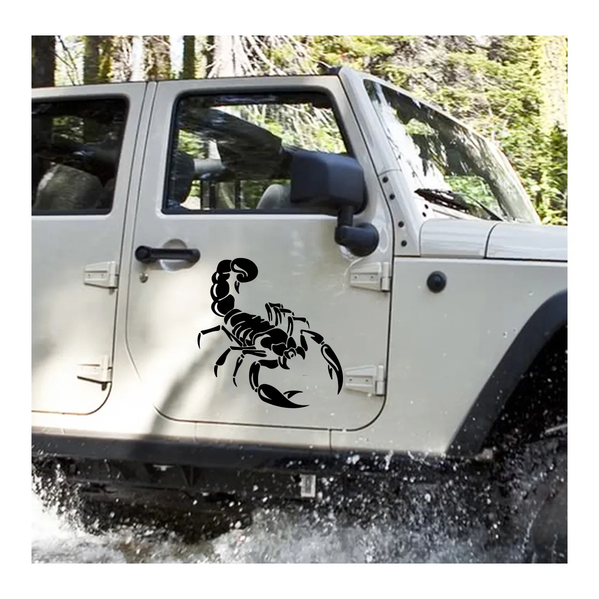 Yeni 28.5cm * 28.5cm desen hayvan akrep araba Sticker Hood yedek lastik  araba Sticker