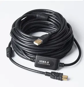 Black usb 2.0 printer cable 10m A male to B male with IC ferrites