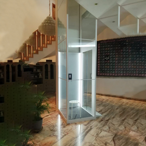 Ascensor Hidráulico Pequeño para Interiores y Exteriores, Ascensor Interior de 400 kg para 4 Personas con Foso sin Fondo - Product Image 1