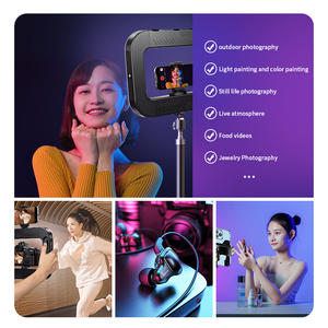 Большой 20 Вт высокой мощности Rgb селфи-камера для телефона кольцевой светильник ручной перезаряжаемый кольцевой светильник с держателем для телефона - Product Image 6