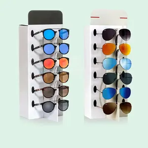 Holidaypac Retail Hanging Paper Eyewear Display Rack Sun Eye Glasses Eyeglass Floor Cardboard Sunglasses Display Stand