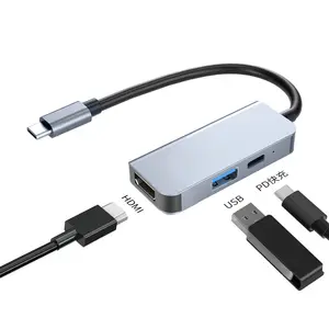 Çok İşlevli 4-in-1 hub çoklu adaptör usb yerleştirme istasyonu çift monitör hızlı şarj HD-MI USB3.0 RJ45 1000M SD TF USB hub