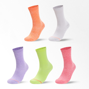 Lot de 5 chaussettes en coton slub pour femme, style vintage bouclé, tricoté épais, confortables et esthétiques pour la détente - Product Image 2