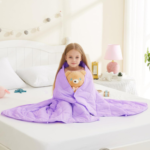 Jacquard Style 100% Polyester refroidissement ergothérapie sueurs nocturnes enfants adultes couverture lestée écologique tricoté jette - Product Image 2