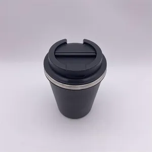 Рождественский подарок черный экологически чистый переработанный полипропилен с кофейной гущей пластиковой чашкой новый продукт