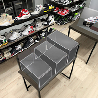 Étagère en acrylique personnalisée de haute qualité pour présentoir à chaussures