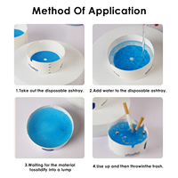 Cendrier jetable en papier enduit de gel, imperméable, à paroi simple, de qualité alimentaire, recyclable, écologique, sans fumée, pour cigares