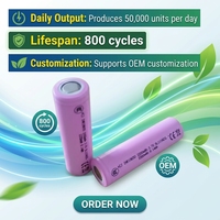 Batterie au lithium 18650 3,7 V à tête plate, haute décharge 2000 mAh pour outils électriques et modèles réduits d'avions, prend en charge la personnalisation OEM