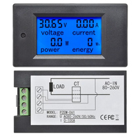 PZEM-061 Medidor de Energía Eléctrica Digital LCD Monofásico 4 en 1, Panel de Medición de Vatios, Voltímetro, Medidor de kWh para el Hogar con CT