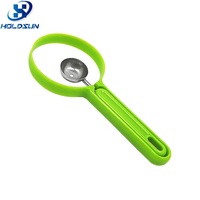 Cuillère à balle multifonction 2-en-1 pour fruits et légumes, outil manuel de qualité alimentaire pour pastèques et fruits du dragon