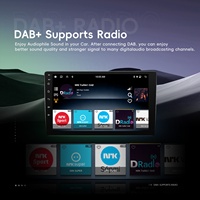 Podofo 9'' 4+64 Go Stéréo de voiture double DIN intégré avec DAB, Android CarPlay, Android Auto, GPS/WiFi/FM/RDS/Hi-Fi/écran tactile IPS ODM/OEM