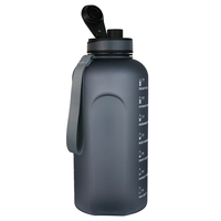 Bouteille d'eau en gros de 2,2 L (demi-gallon), gourde de sport en PETG avec marqueur de temps, grande ouverture 74 oz