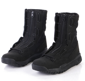 DFT0302 Kenya Black Tactical <b>Boots</b> Men High‑Top Tactical <b>Boots</b> Side Zipper Design Suede Fabric Lightweight Non‑Slip - Product Image 6