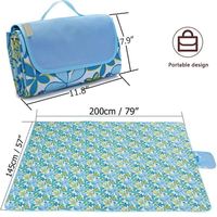 Couverture de plage pliable portable avec logo personnalisé 210 x 200 cm, sans sable, en Oxford, pour le camping, les activités de plein air, réutilisable, gonflable