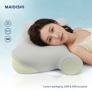 Oreiller en mousse à mémoire de forme non toxique OEKO-TEX WJ-2169, soutien cervical réglable pour soulager les douleurs cervicales, idéal pour dormeurs sur le dos, les allaitantes et les hôtels, tricoté - Product Image 6