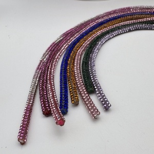 Nhà Máy Bán buôn khác nhau đầy màu sắc Bling kim cương dây thừng dây DIY <span class=keywords><strong>Rhinestone</strong></span> dây giày long lanh vẽ chuỗi trang trí dây giày - Product Image 4