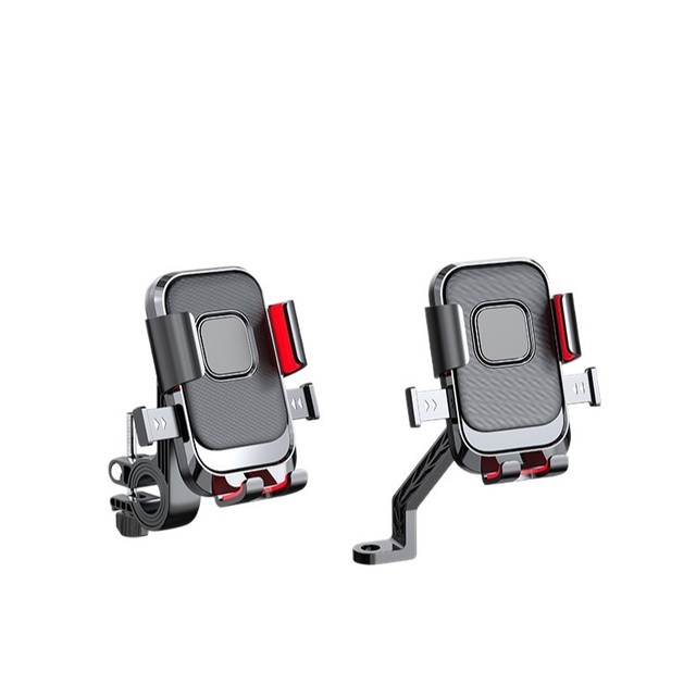 Wholesale Alloy Motorcycle Bike Handlebar Mount 6-Claw Shockproof Waterproof Phone Mount One-Hand Operation Adjustable Height