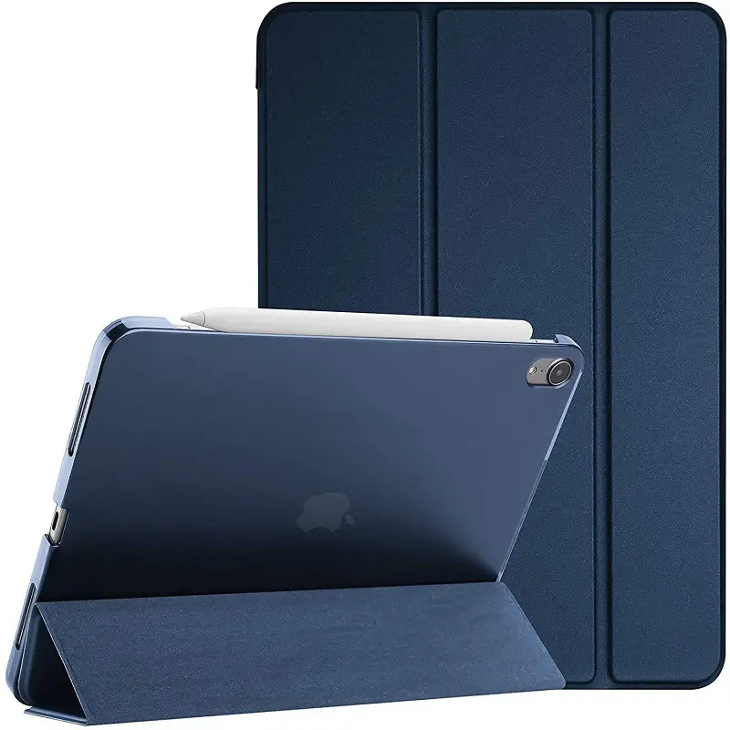 Casing Lipat Ramping, Sarung Lipat Kulit, Aksesoris Tablet Cerdas untuk iPad Mini 5 6 10.9 Udara untuk iPad Pro 11 12.9