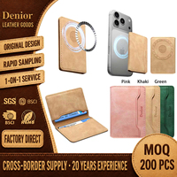 Senior |   Dompet Kartu Magnetik Kulit PU Premium Anti RFID Desain Vintage Tipis Minimalis Embossed Multi-Fungsi 6