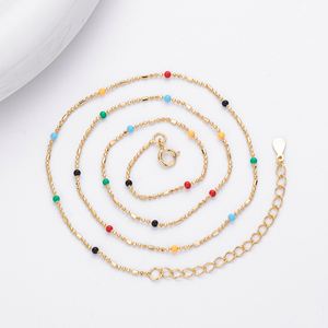Collier pendentif cœur en argent sterling S925 rhodié, perles arc-en-ciel, best-seller SPJ, fournisseur de bijoux en gros - Product Image 6