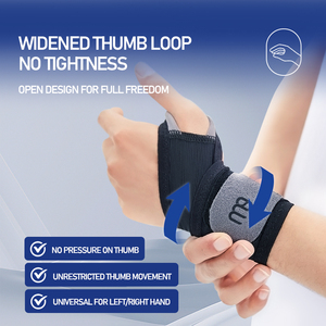 Protector de Muñeca Ajustado, Funda <span class=keywords><strong>Estabilizadora</strong></span> de <span class=keywords><strong>Pulgar</strong></span> Anti-Fricción, <span class=keywords><strong>Muñequera</strong></span> Transpirable con Tejido Oxigenado para Escribir y Jugar - Product Image 2
