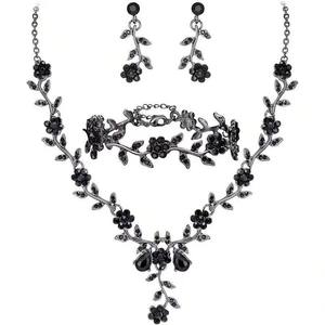 Ensemble collier, boucles d'oreilles et bracelet en diamant goutte d'eau NEO Bridal, bijoux fins de Chine pour robes de soirée pour femmes, cadeau parfait - Product Image 3