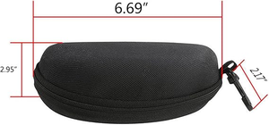 מותאם אישית <span class=keywords><strong>zipper</strong></span> תיק נייד עמיד למים משקפי שמש במקרה עם קליפ חם מכירת משקפי שמש שחור - Product Image 3