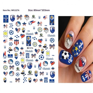 Adesivi per Unghie Evento Calcistico 2026, Decalcomanie Bandiera Nazionale per USA Canada Messico, Regalo per Tifose del Torneo di <span class=keywords><strong>Calcio</strong></span> - Product Image 2